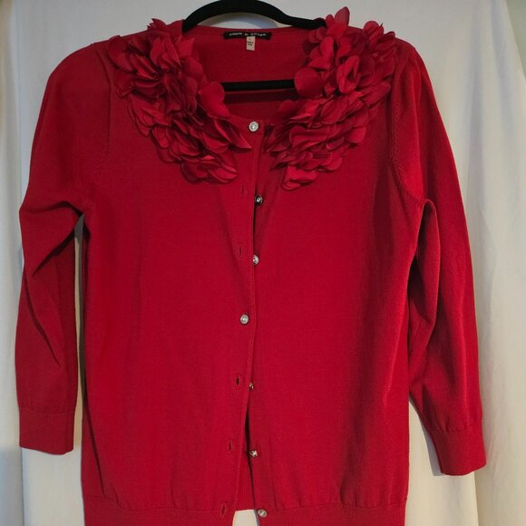 Cable & Gauge Sweaters - Cable & Gauge Tea Rose Petal Button Closure Cardigan Women's Large